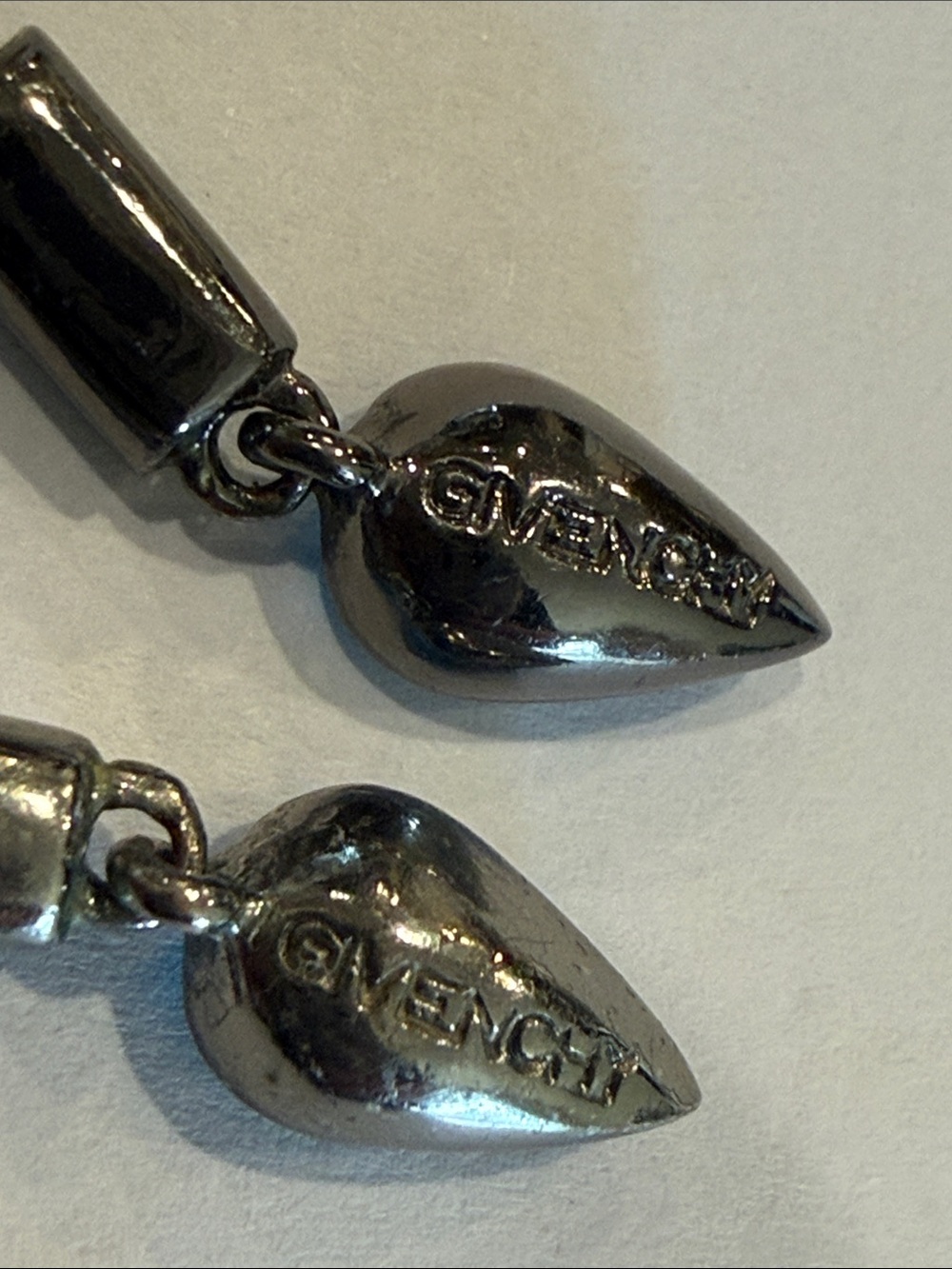 Givenchy Blue Crystal Drop Earrings - Picture 4 of 11